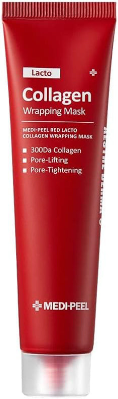 MEDI-PEEL Red Lacto Collagen Wrapping Mask tube in red packaging.