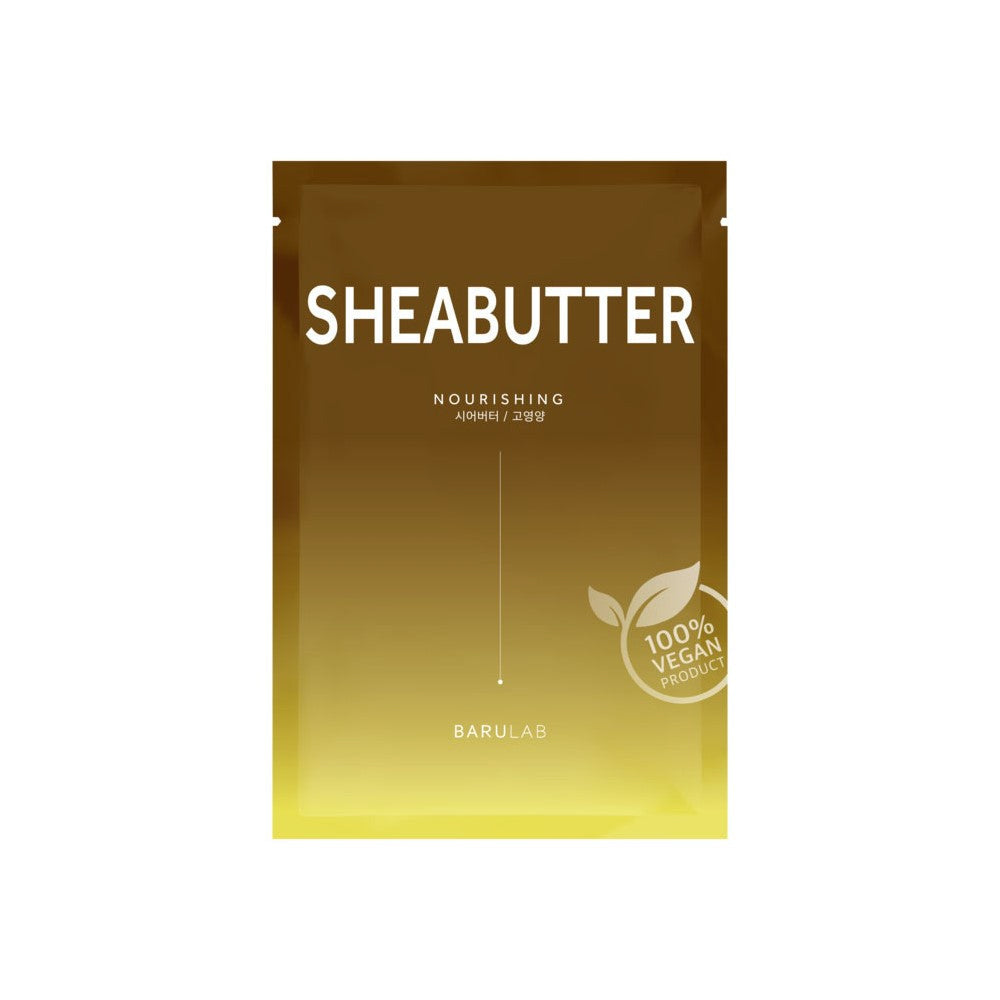 Front packaging of Barulab Clean Vegan Shea Butter Mask Sheet