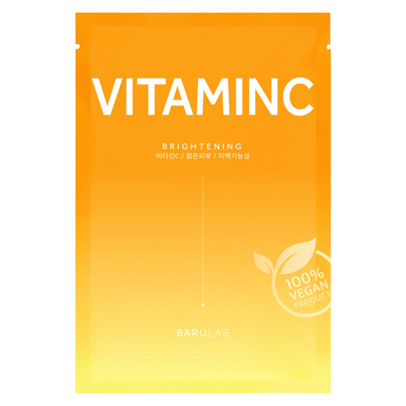 Front packaging of Barulab Clean Vegan Vitamin C Mask Sheet