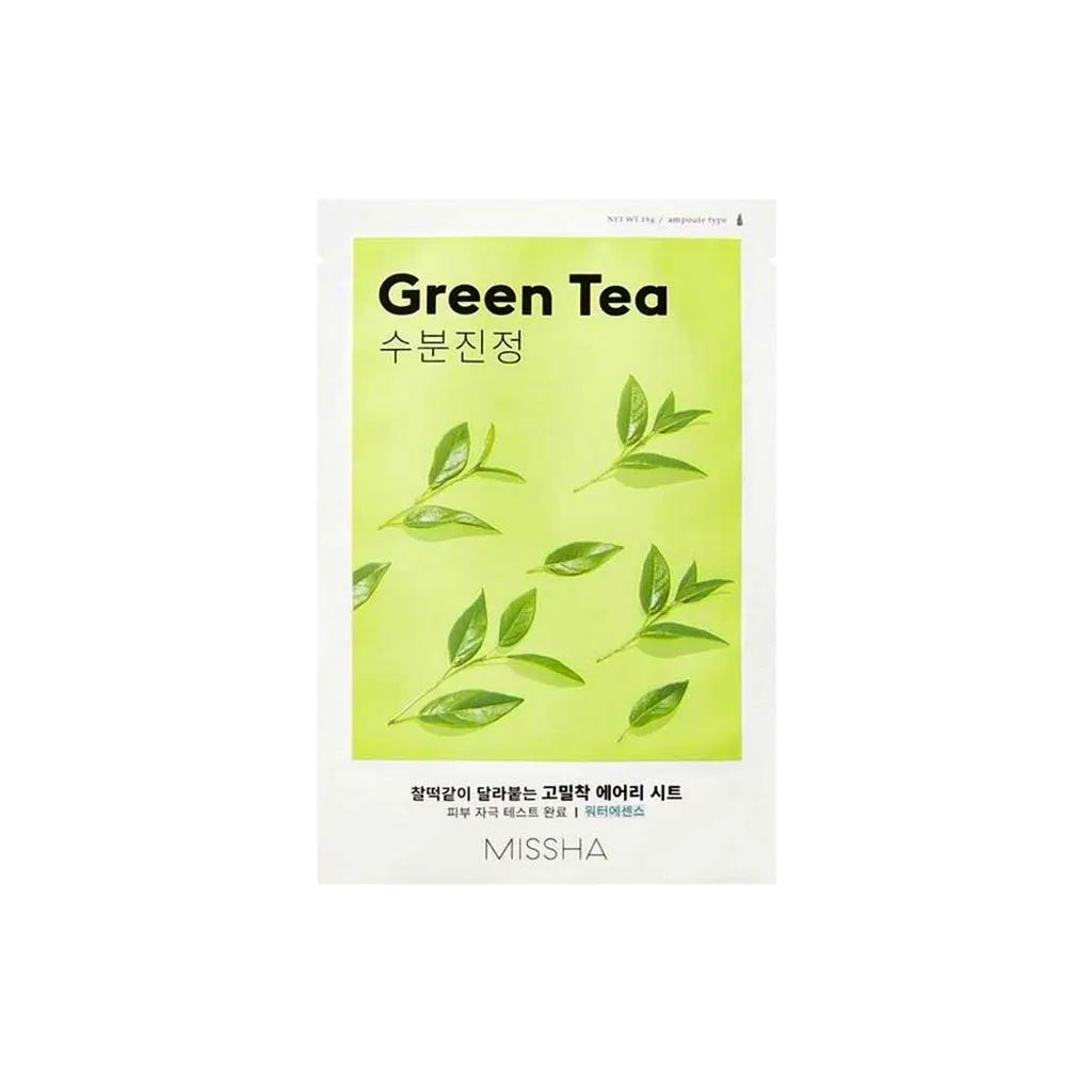 Green Tea Face Mask Missha front side | Moshi Moshi Mart