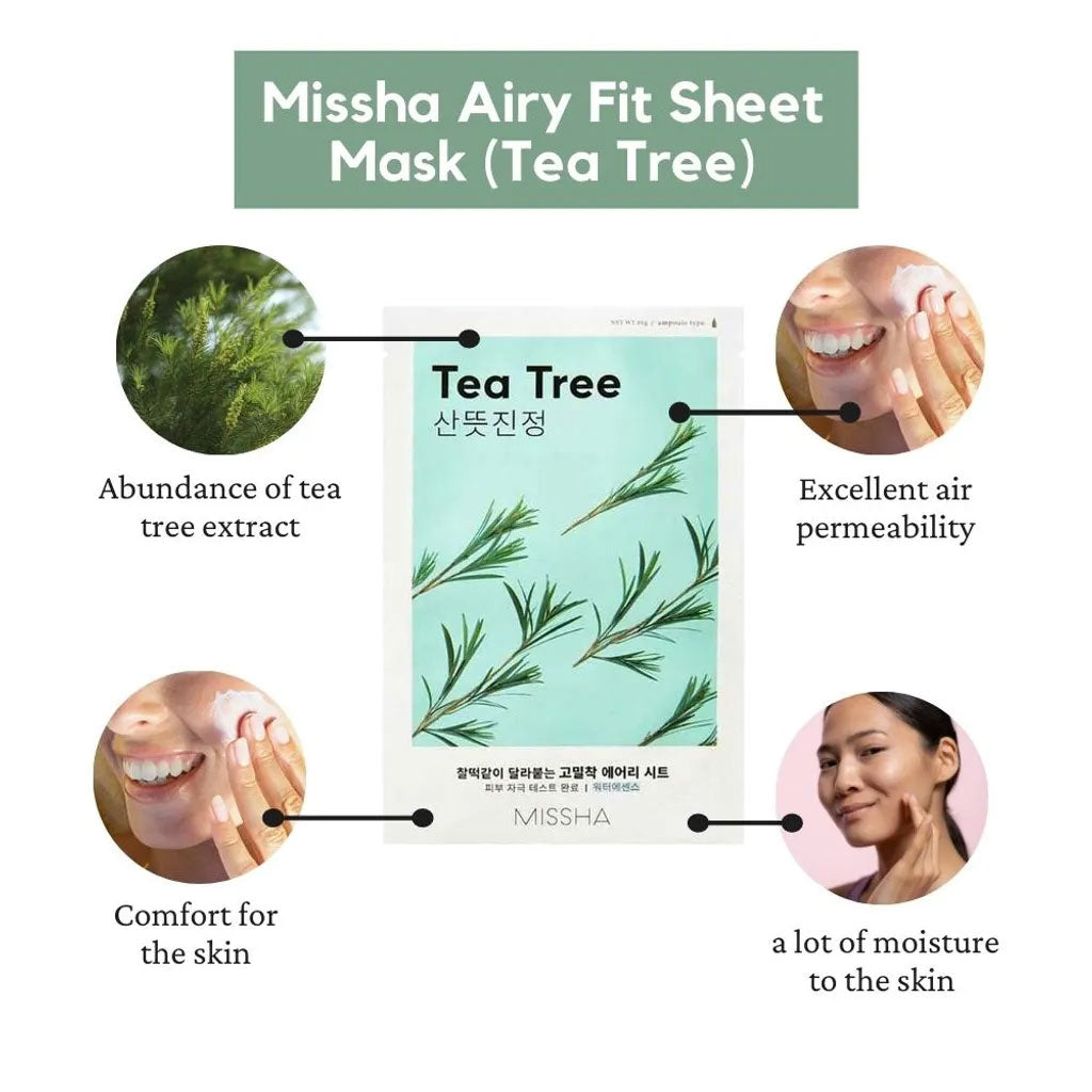 Tea Tree Face Mask Missha | Moshi Moshi Mart